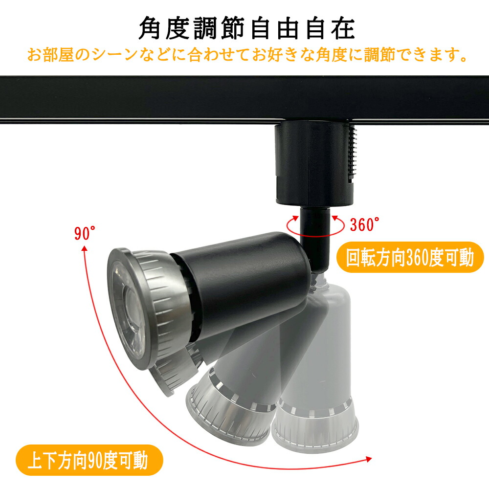 2組入 ダクトレール用スポットライト器具とLEDハロゲン電球のお得な 