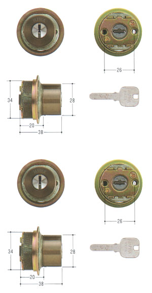 楽天市場】2個同一MIWA JNシリンダー LIXタイプ MCY-500 MIWA KABA美和