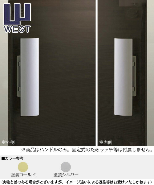 WEST プッシュプル錠 925 固定タイプ ダミーハンドル(両開きドア向け) 交換 取替え固定ハンドル