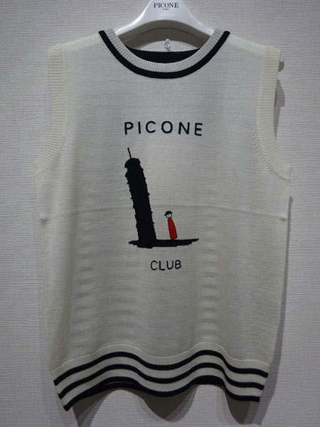 レディース ピッコーネクラブ PICONE CLUB ベスト ホワイト ゴルフウェア ギフト プレゼントにも