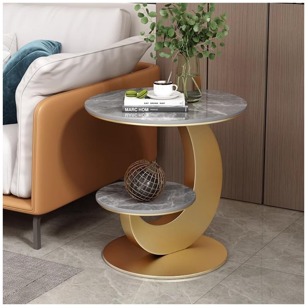 楽天市場】大理石風 サイドテーブル 幅60cm セラミック テーブル 丸形