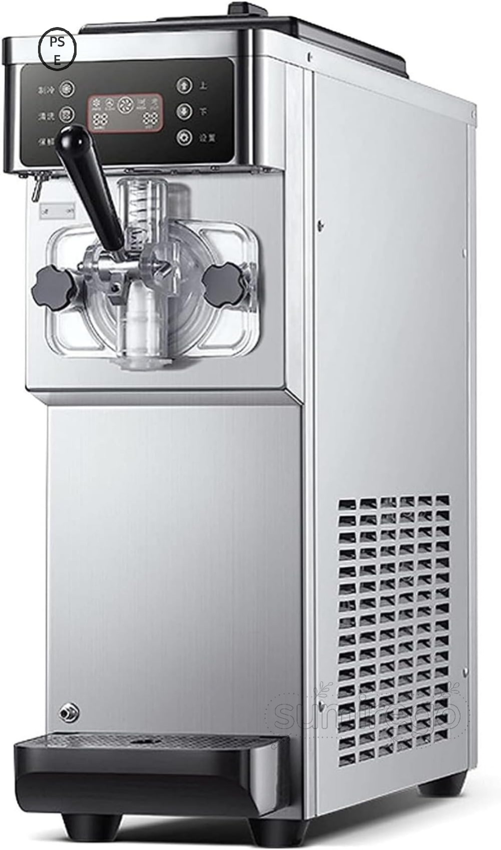 【尖んがり 7倍～6月一般受け商いもの】御勤め用クリーム器械、12-16L/Hステンレススチールアイスクリームメーカー、LED見せびらかす自動小銃洗いもの付き添い人1200Wソフトクリーム製造会社、レストランデザートショップ、珈琲販売店、ミルクティーショップ用