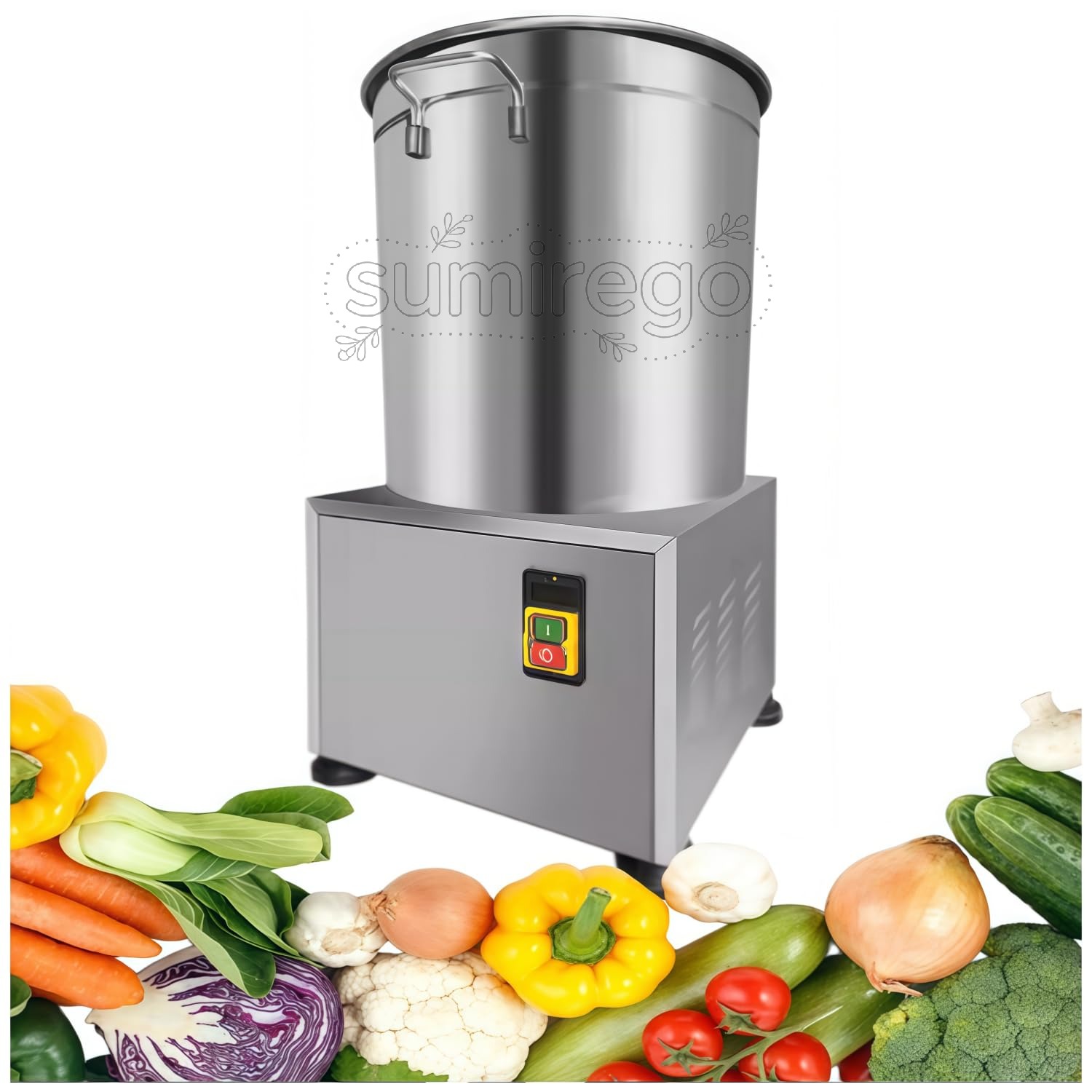 電気野菜脱水機 業務用/家庭用 大型 食品乾燥機 60S急速脱水 1400rpm高速回転脱水 野菜果物絞り器 水切り器 ステンレス鋼 フード ドライフルーツ 果物 花茶 野菜乾燥 花茶 干し肉 草薬などの製作 水絞り機 サラダスピナー 110V|SUMIREGO店