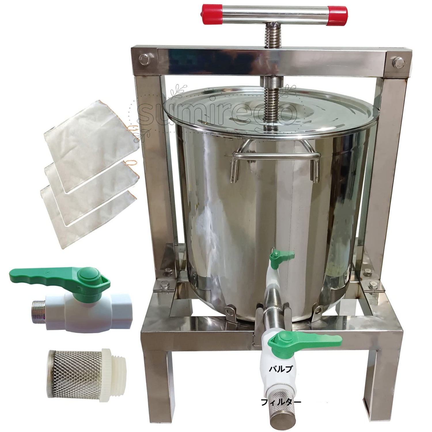 蜂みつ 締め付ける機 蜜 絞り 機 蜂みつ分け隔てる器 養蜂物の具 蜂みつ抽き出し器 絞り器 手動 干上がる機 飲んだくれ 手動 締め付ける機 (15L、14.5kg、弁膜/取りまかなう付き添い人 増粘)