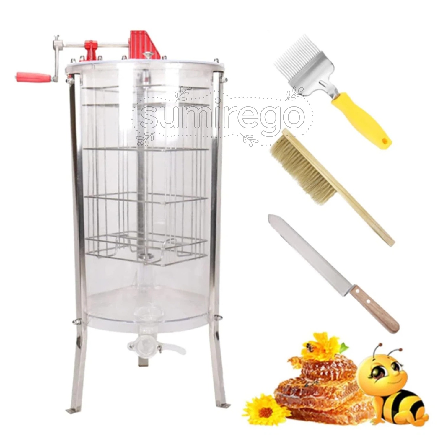 蜂みつ分け隔てる器 遠心機 採蜜機 2ひな形澄み切った蜂みつ抽き出し器 手動蜂みつブレンダー 蜂みつ分け隔てる器 蜂みつ 機械類 濾波器器 蜜こし器 採蜜機 締め付ける製蝋器 養蜂物の具 [並行輸入品]