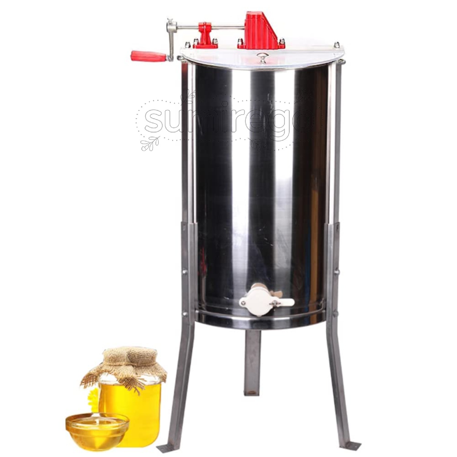 遠心機 蜂みつ 機械類 蜂みつ引きはなつ器 手動 蜂みつこし器器 蜂みつ取りあつめる 蜂みつ選び出す 物の具 養蜂用 手道具 ステンレス鋼製 蜜こし器 (3つ巣枠)