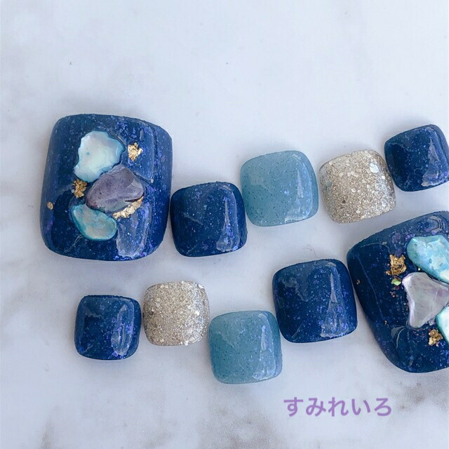 楽天市場】フットネイル ネイルチップ ペディ 足用ネイルチップフル