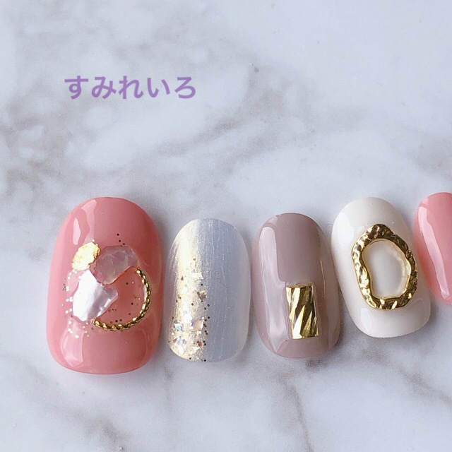 楽天市場 ネイルチップ つけ爪 ブライダルネイル かわいい ショート ロング デザイン 夏ネイル Nail プレゼント 短い爪 小さい爪 大きい爪 ベリーショート ちび爪 大人ネイル 付け爪 オフィスネイル シンプル 1809 くすみネイルピンク系ベージュシェル すみれいろネイル