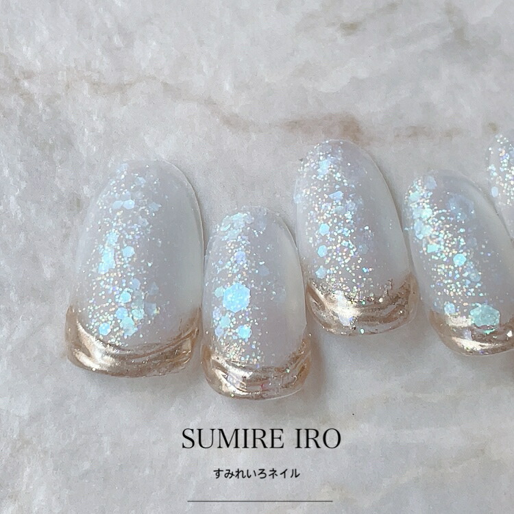 楽天市場】ネイルチップ ベージュブラウンマグネットラインリボン