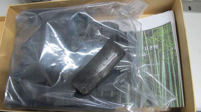 【2箱セット】竹炭 10&times;3ｃｍ 四国産 計2ｋｇ(20231019002)｜炭・備長炭・オガ炭　サクラ産業