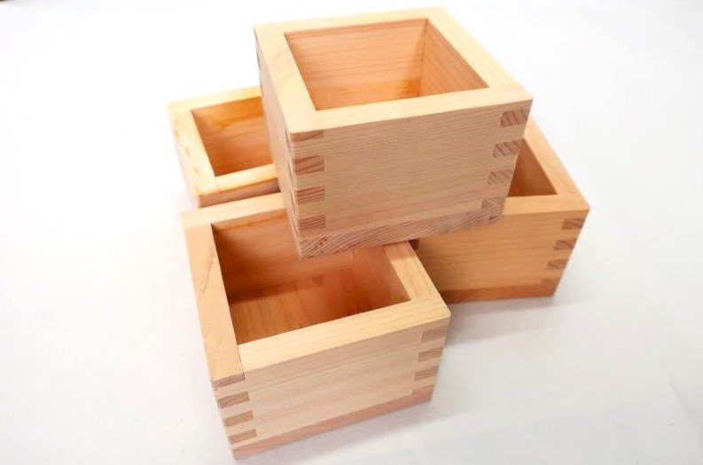 【5個セット】ヒノキの一合枡　酒器　鏡開き　縁起物｜炭・備長炭・オガ炭　サクラ産業