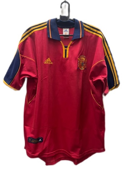 アディダス　2000-01　adidas-647200 スペイン　ホーム　レプリカ　 ゲーム　シャツ｜スミタスポーツ店