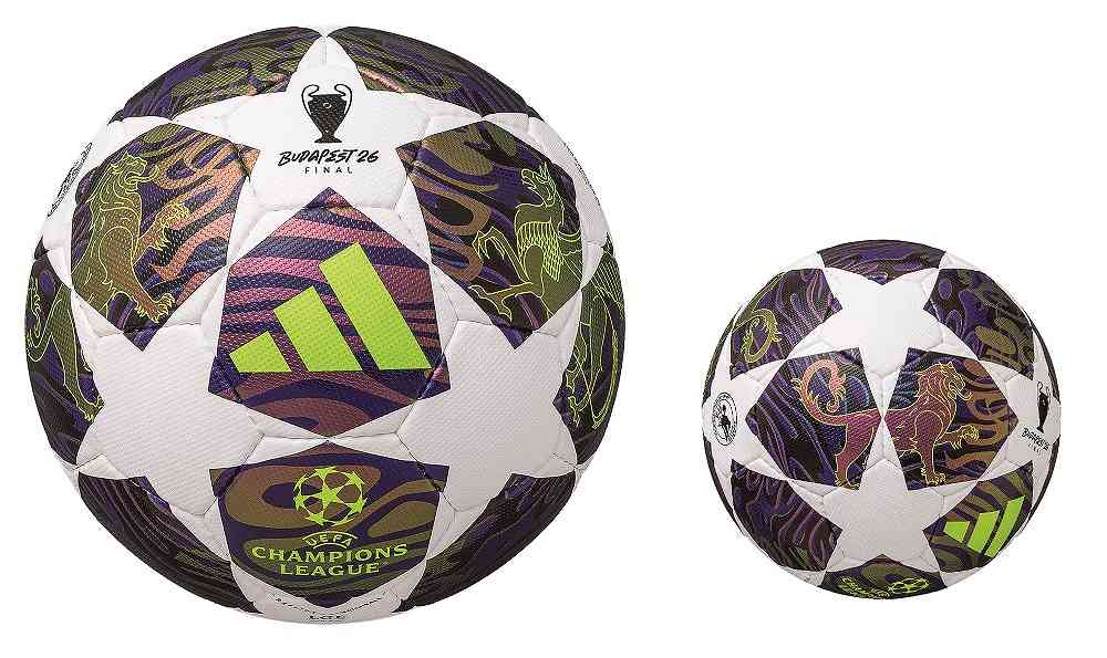 アディダス　ADF441BU　2026-27　フィナーレ　ブダペスト　リーグ　ルシアーダ　レプリカ　サッカーボール　4号　UEFA チャンピオンズリーグ