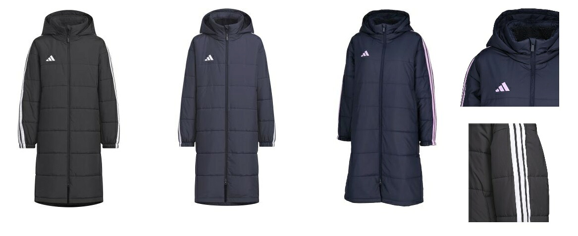 アディダス　2025FW　adidas-VS459-KA1341-KA1342-KA1343　ボア　ロング　ベンチ　コート　ジュニア　キッズ