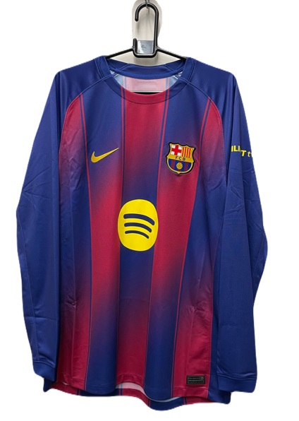 ナイキ　2025-26　 nike-HJ4611-456　バルセロナ　FCB ホーム　ゲーム　シャツ　長袖　ユニホーム　ユニフォーム