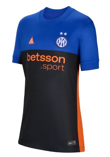 キッズ　ナイキ　2025-26　NIKE-IB3536-413　後期モデル　ACGモデル　インテル　インター　ミラノ　スタジアム　ゲーム　シャツ 半袖　キッズ　ジュニア｜スミタスポーツ店