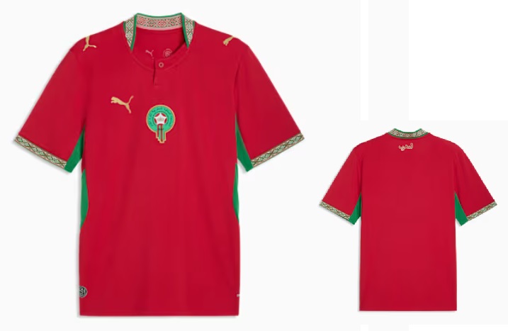 プーマ　puma-783317-01　2026-27　モロッコ　ホーム　レプリカ　ゲーム　シャツ　半袖　ユニホーム　ユニフォーム