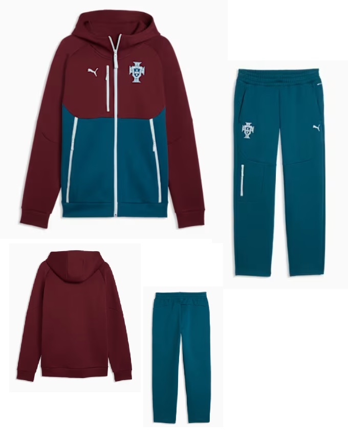 プーマ　2026-27　puma-784804-784805-21　 ポルトガル　テック　フーディ　スウェット　ジャケット・パンツ　上下セット