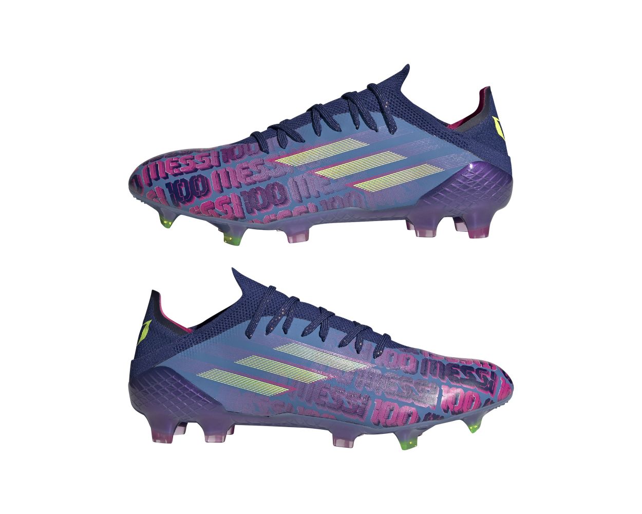 アディダス 1 Fg サッカースパイクシューズ 天然芝専用 ビクトリーブルー ショックピンク ソーラーイエロー Adidas X Speedflow Messi 1 Fg Sgcc Bm