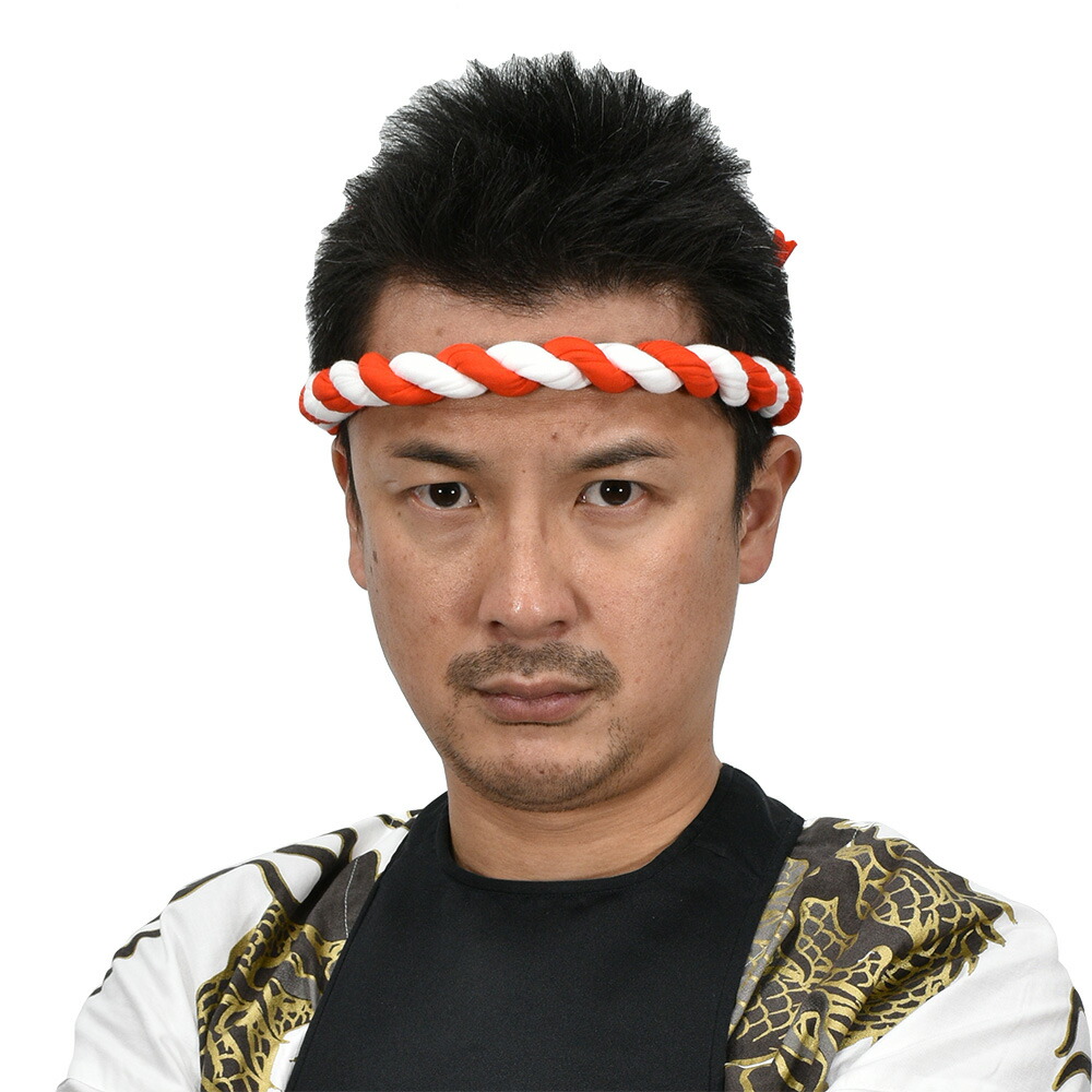 市場 手作りねじりはちまき 直径 紅白 約２５ｍｍ 捻り鉢巻 ハチマキ 捻りはちまき 鉢巻き 捻り鉢巻き
