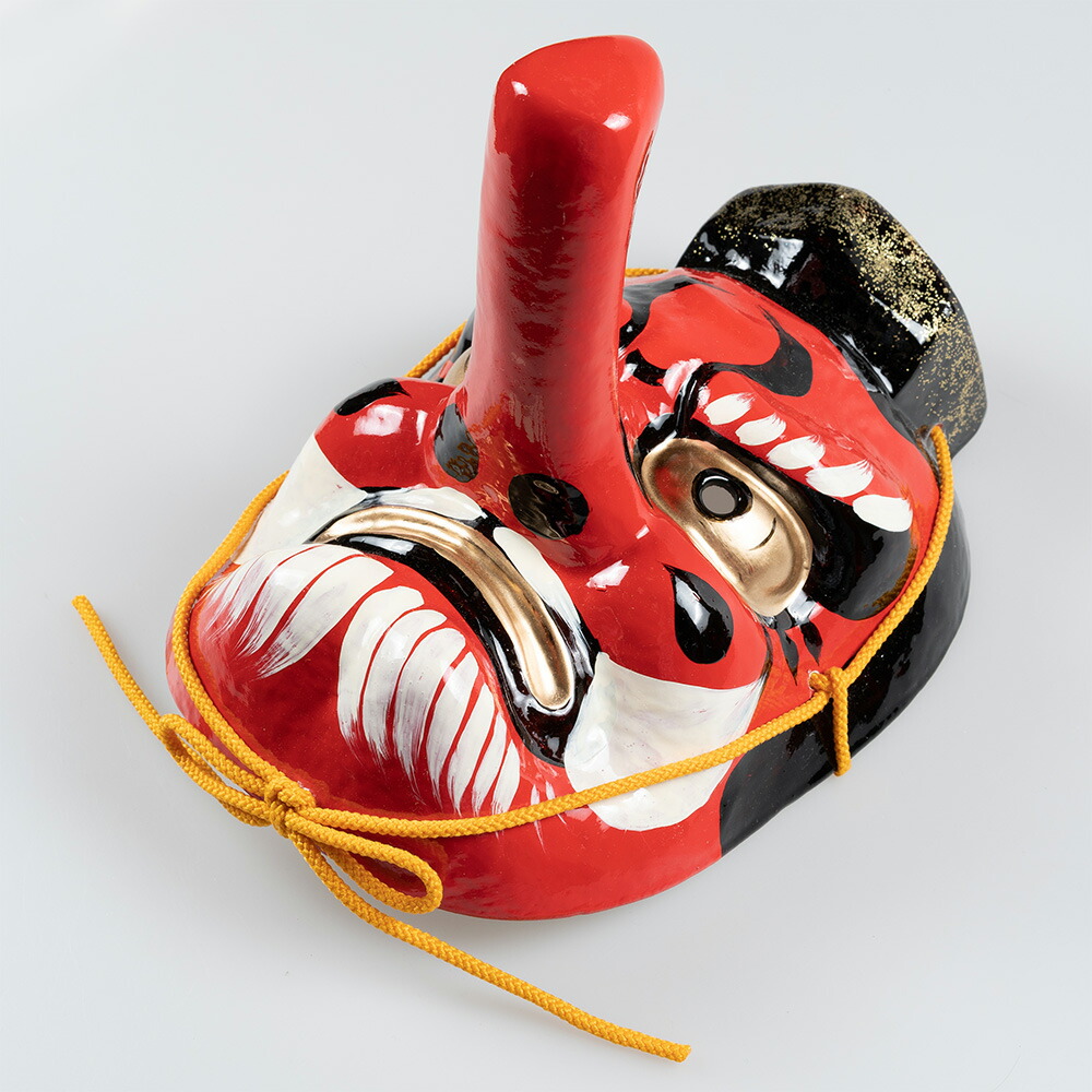 高級お面 天狗 張子製 紙製 お面 おめん 紙 お祭り 縁日 祭り用品 お祭り用品 屋台 花火大会 祭り 衣装 お祭り衣装 能面 能楽 神楽 仮面 女面 Noh Mask Salon Raquet De