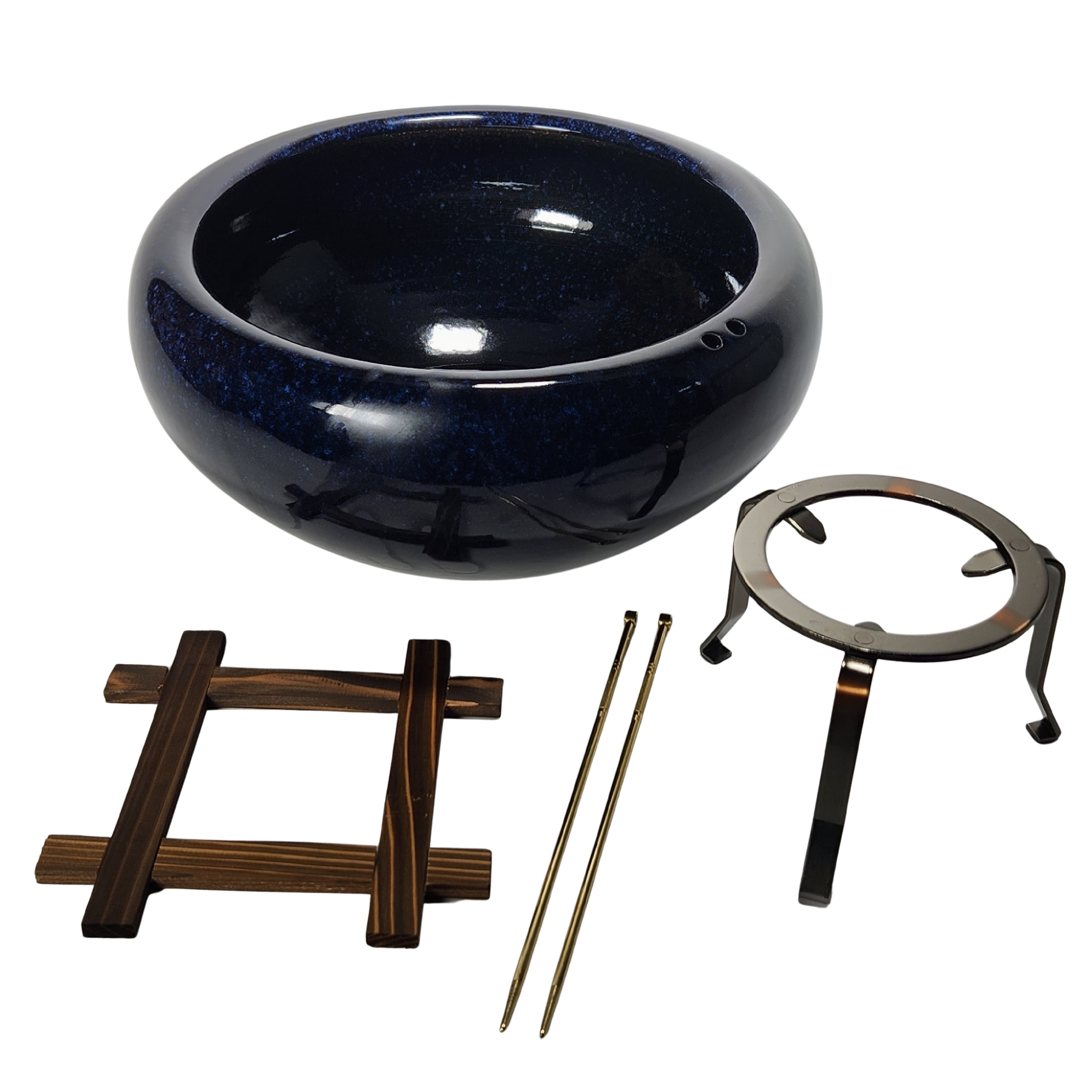 生子浅型火鉢 11号（火箸・五徳・井ゲタ付き）｜炭天 16,632円