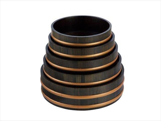 生まれながら木盛込桶 黒染めつける（目皿なし） 尺3 食器-キッチン用品・食器・調理器具-食器・カトラリー・グラス