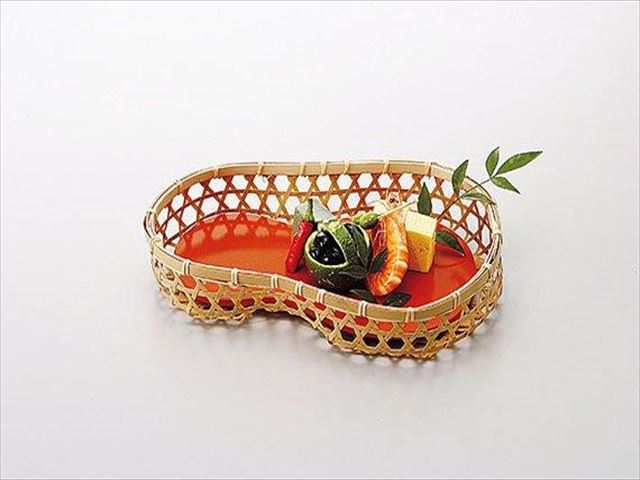 竹・山波盛器（黒板付）