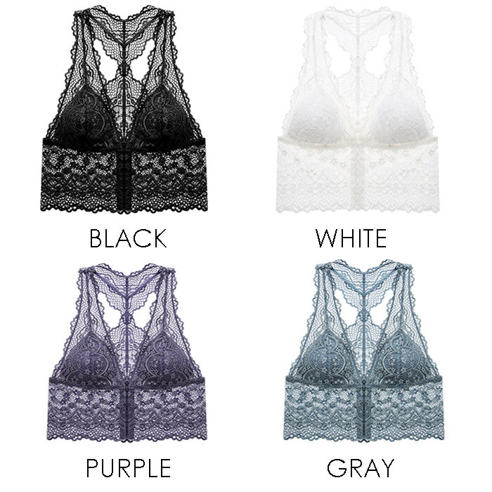 ブラレット Yバックレース 魅せブラ インナー ノンパテッドブラ ブラトップ レイヤード 三角ブラ ホルターネック 背中魅せ