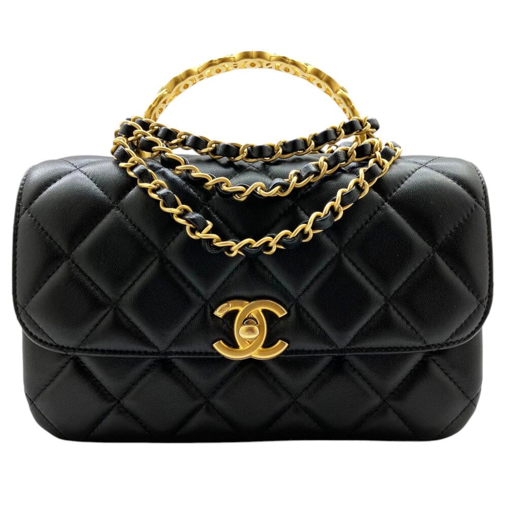 シャネル　バッグ 楽天市場】CHANEL シャネル マトラッセ トップハンドル25