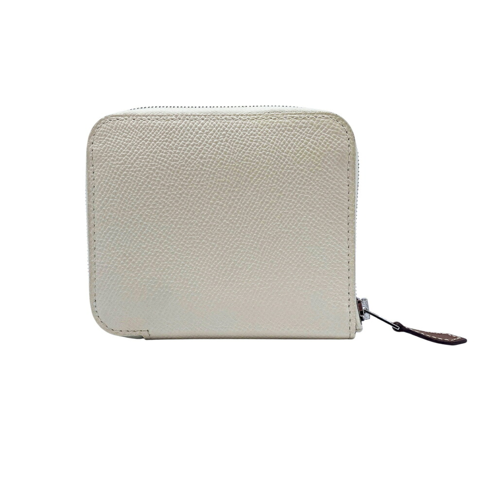 【中古】HERMES エルメス アザップコンパクト シルクイン エプソン クレ U刻印 2022年 コンパクトウォレット オフホワイト アイボリー シルクイン レディース メンズ ユニセックス ギフト プレゼント 【ブランドギャラリー東心斎橋店】