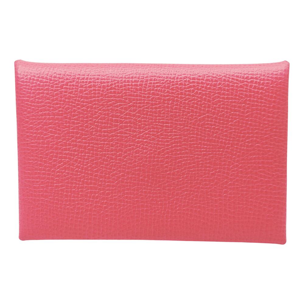 【中古】HERMES エルメス カルヴィ エプソン ローズアザレ B刻印 2023年製 カードケース 名刺入れ レザー ピンク レディース メンズ プレゼント ギフト 小物【ブランドギャラリー東心斎橋店】