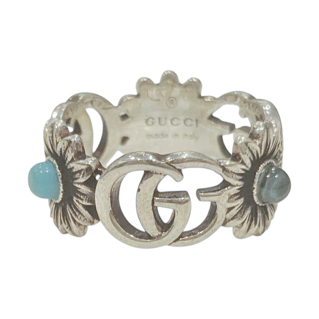 GUCCI ダブルG フラワーリング　ターコイズ　12号　シルバー　925 楽天市場】GUCCI【グッチ】ダブルGフラワーリング 指輪 シルバー