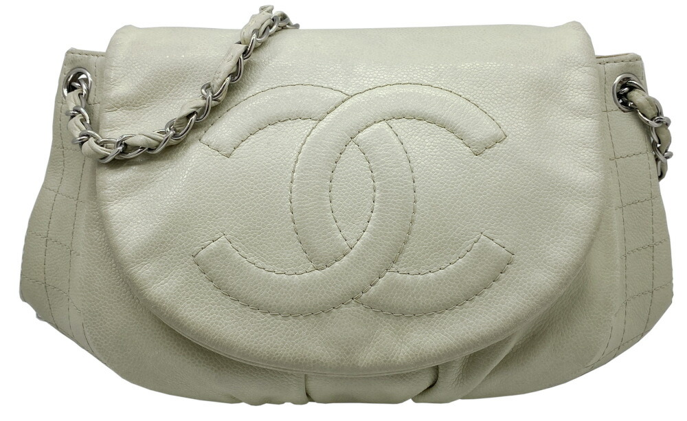 楽天市場】【バッグ】CHANEL シャネル ハーフムーン キャビア