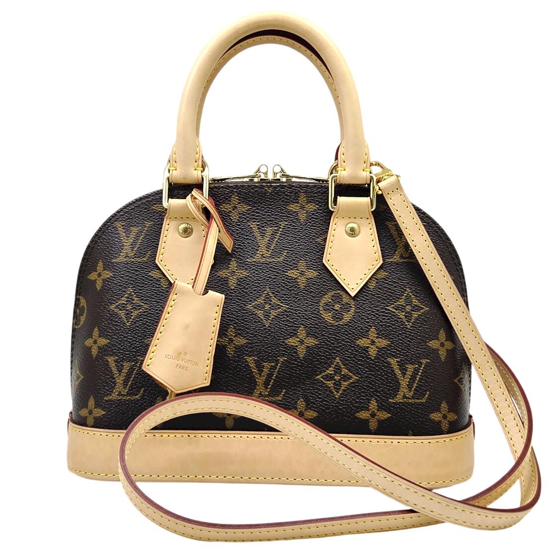 【中古】LOUIS VUITTON ルイヴィトン モノグラム アルマBB  2WAY M46990 ショルダーバッグ ハンドバック 肩かけ 曲がった掛け ミニ御徒面子 赤銅色 ゴールド金具 美品  レディース【ブランド名美術館東心斎橋店】