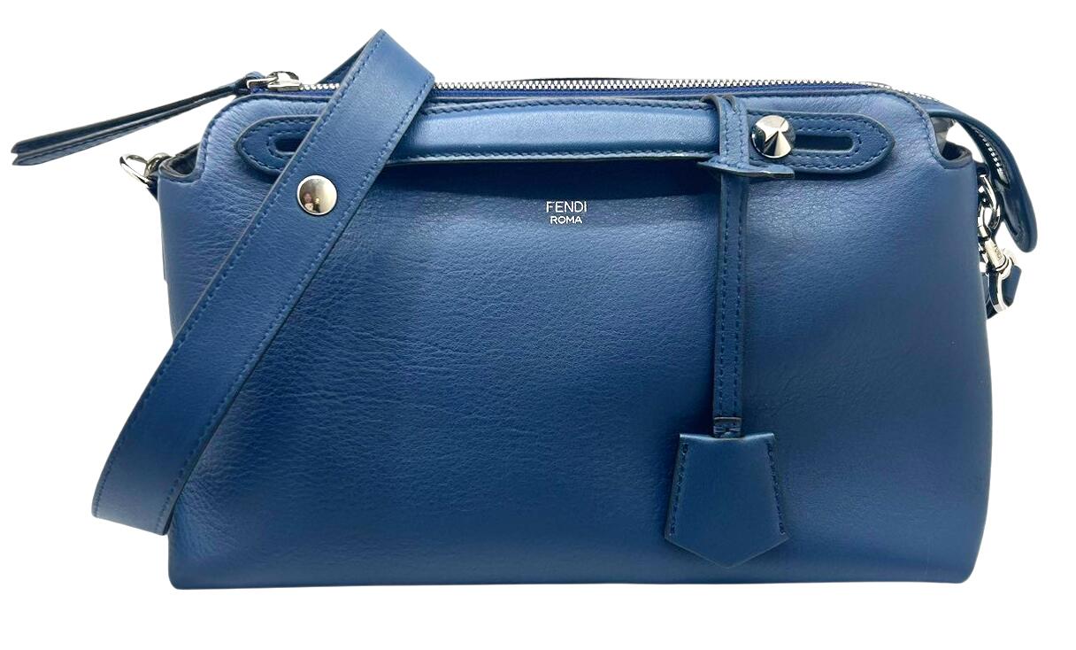 【中古】FENDI フェンディ バイザウェイ 並み並み なめし革 米国海軍 青み しろがね色金具 8BL146 2WAY ショルダーバッグ レディース 一般受け 着飾る かしら文字入り口・入口【ブランド名美術館東心斎橋店】