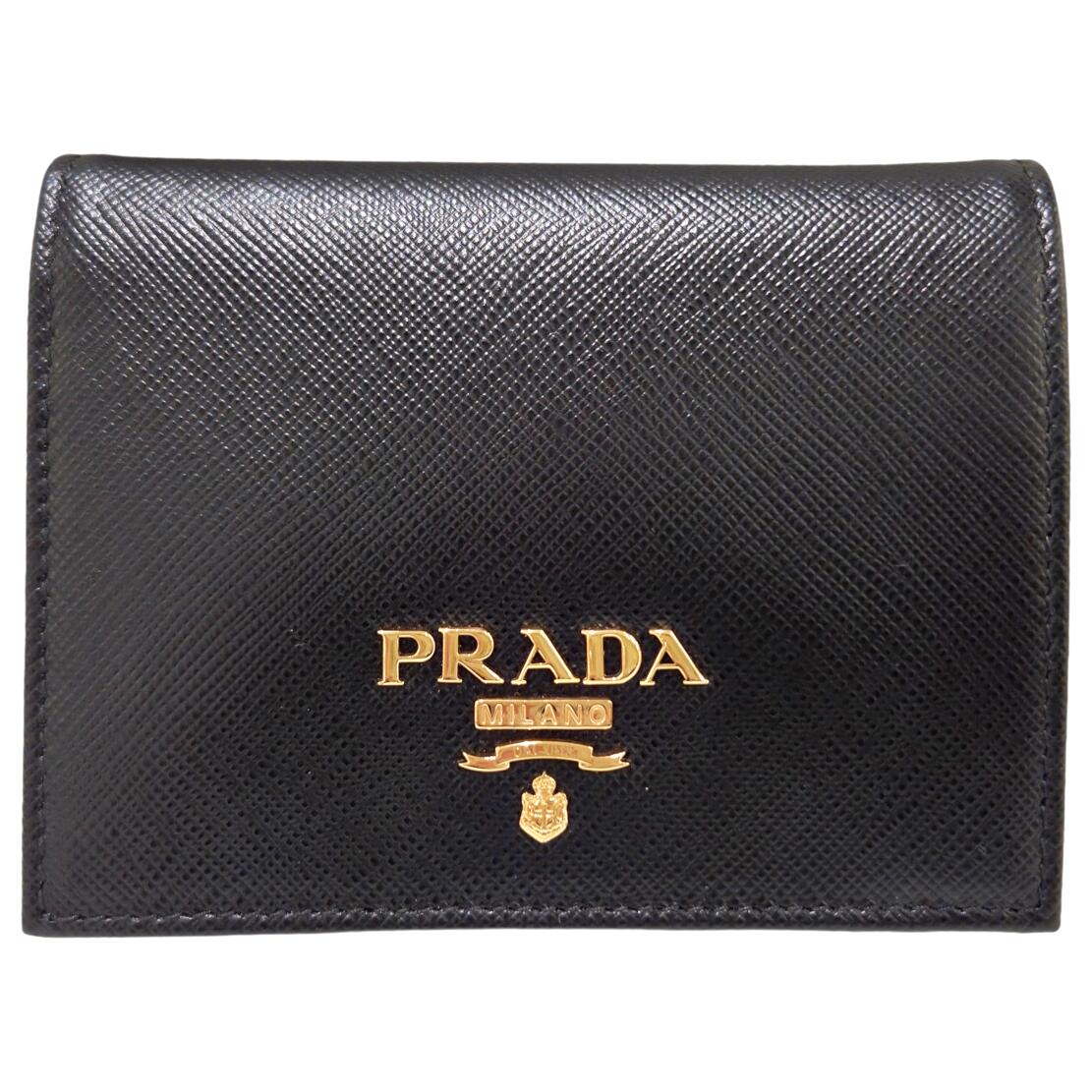 楽天市場】PRADA(プラダ) トライアングルロゴ 二つ折り財布 コンパクト