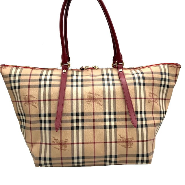 中古 Burberry バーバリー 3882557 6080t 手提げバッグ レディース 手提げバッグ ヘイマーケットチェック チェック トートバッグ バーバリーチェック 旅行 A3 A4 ショルダーバッグ 赤 レッド ボルドー 赤系 ブランドギャラリー駒川店 Fitzfishponds Com