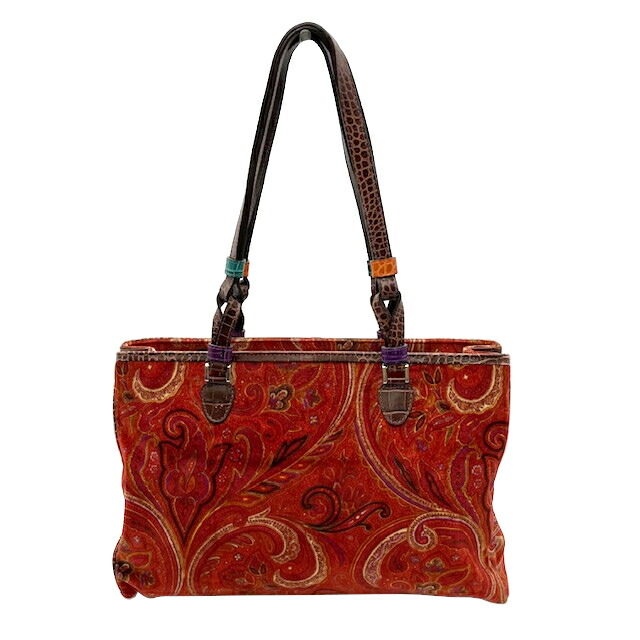 エトロ　ETRO ショルダーバッグ どんなシーンにも合う】ETRO エトロ XS Bauletto デニムバッグ