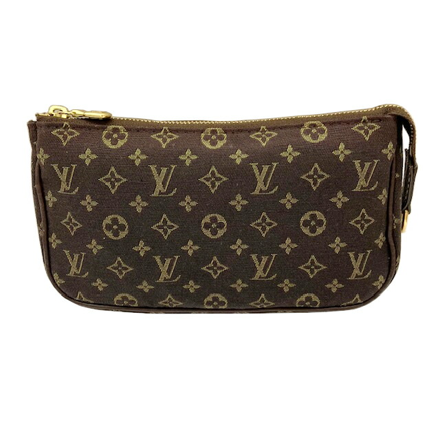 【中古】Louis Vuitton ルイヴィトン モノグラム ミニラン ポーチ ブラウン FL0097 モノグラム・ミニ・ラン レディース 【ブランドギャラリー駒川店】