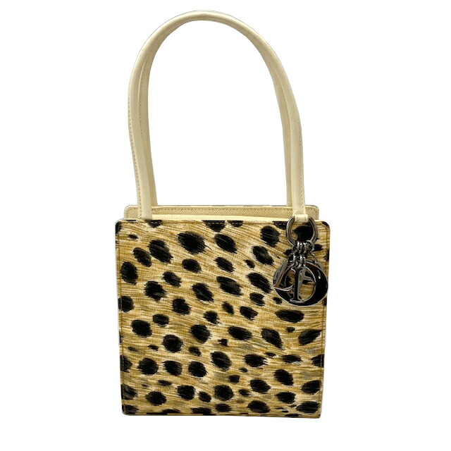 【中古】Christian Dior クリスチャンディオール ハンドバッグ レオパード キャンバス レディース【ブランドギャラリー駒川店】｜BRANDGALLERY 店