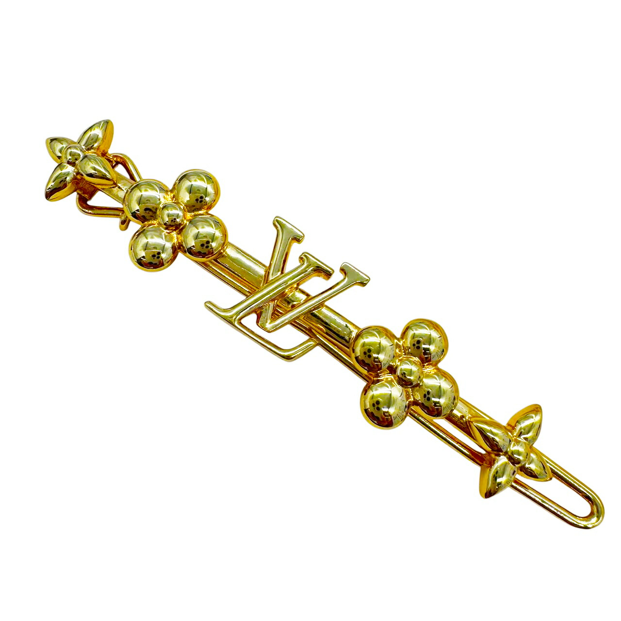 【中古】LOUIS VUITTON ルイヴィトン バレッタ 髪の毛ゼムクリップ もの言う花ルイ GP M01670 LE5203 レディース 髪の毛付属物【ブランド名美術館千林店】