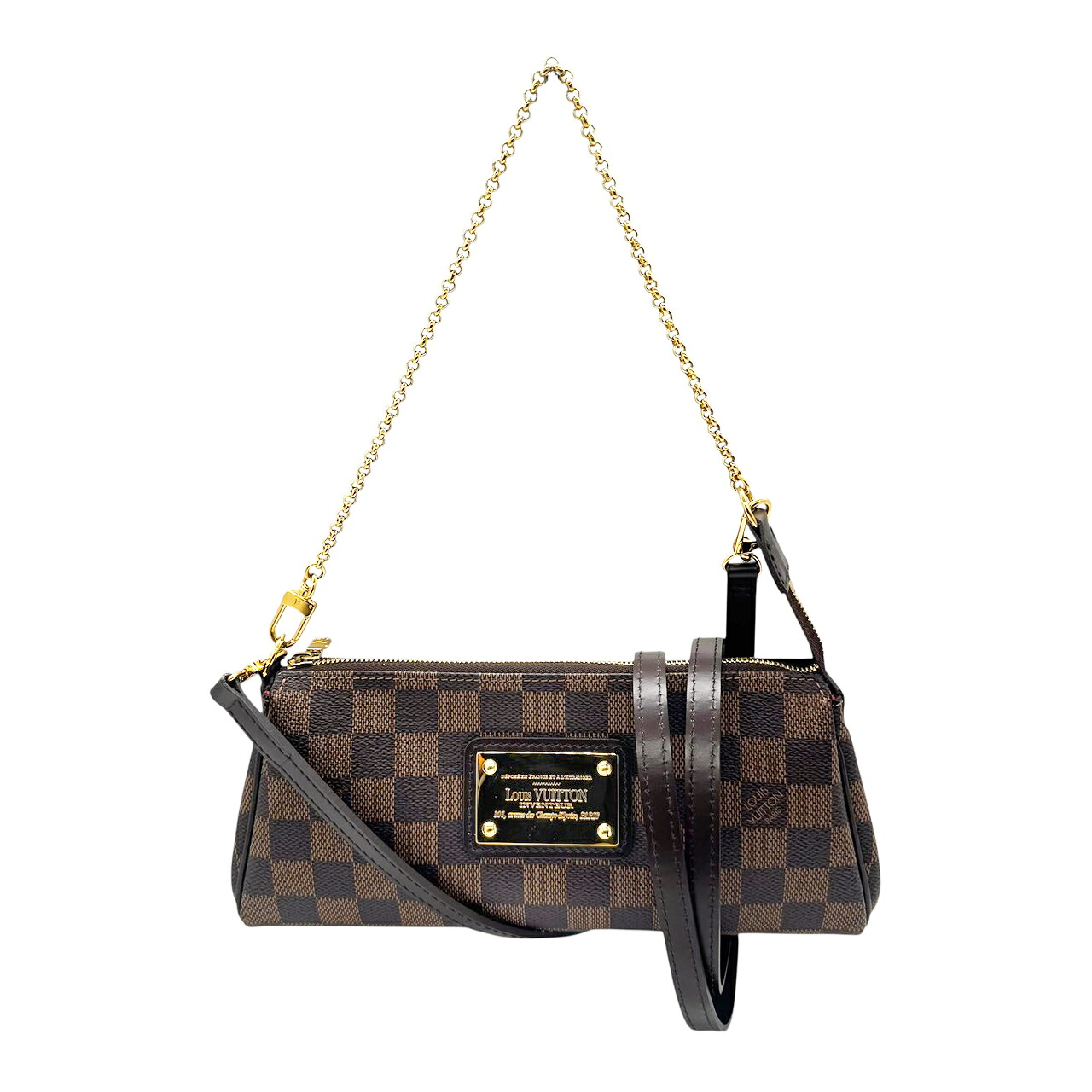 【中古】LOUIS VUITTON ルイヴィトン エヴァ ダミエ エベヌ ショルダーバッグ 2WAY ショルダーバッグ チェーン店肩肉 ポシェット N55213 DU0111 レディース【ブランド名美術館千林店】