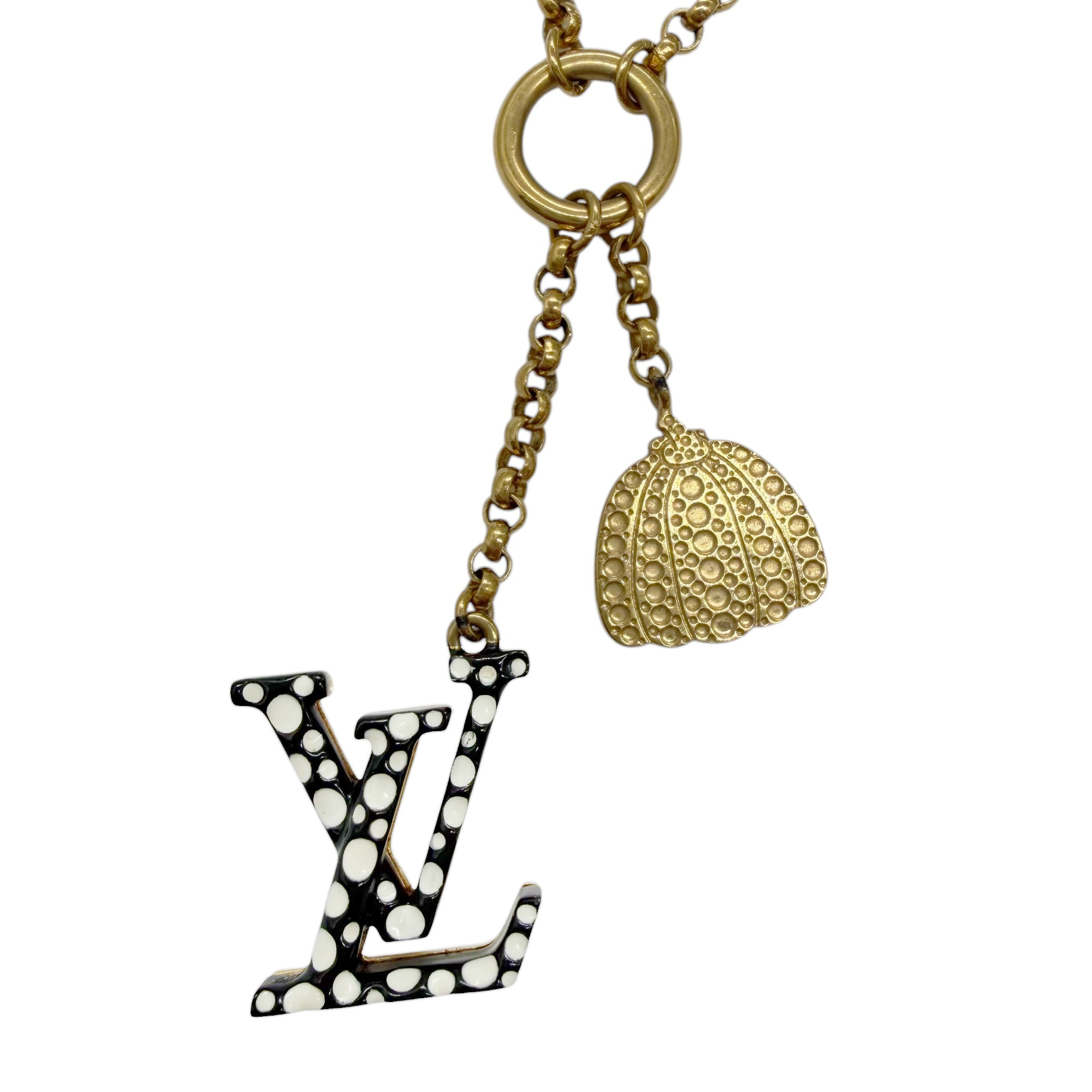 【中古】LOUIS VUITTON ルイ ヴィトン　コリエ LV アイコニック ドット ネックレス パンプキン 草間彌生 水玉 2023 限定 M01079 LE4262 GP 金色 ブラック ホワイト レディース【ブランドギャラリー千林店】｜BRANDGALLERY 店 35,607円