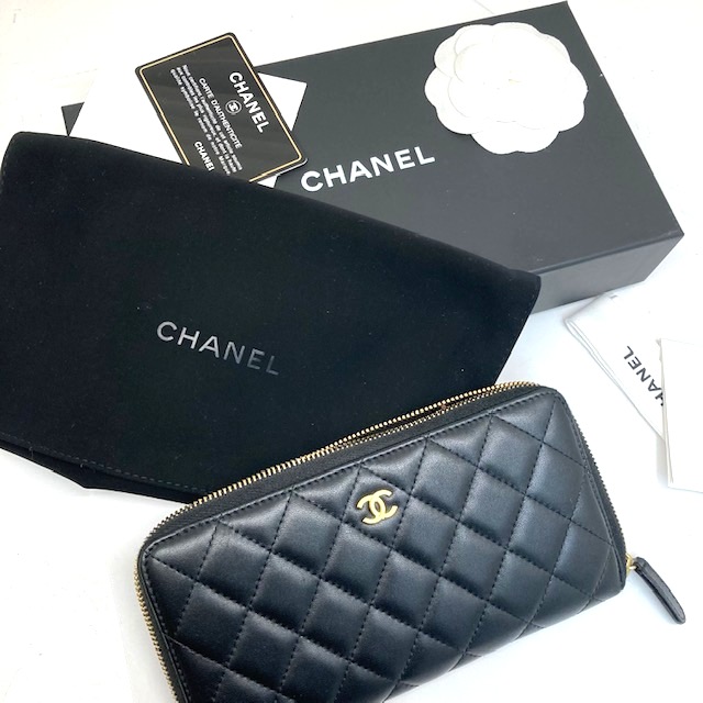 即納最大半額 中古 Chanel シャネル マトラッセ ラウンドファスナー長財布 ラムスキン 黒 ブラック ゴールド金具 A レディース ブランドギャラリー心斎橋店 Brandgallery 店 予約販売品 Olozagarre Com