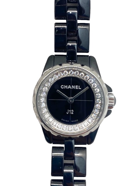 中古 Chanel シャネル J12 Xs 黒文字盤 セラミック ダイヤ H5235 レディース クォーツ ブランドギャラリー心斎橋店 Mozago Com