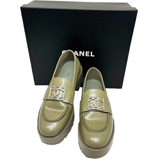 楽天市場】【中古】CHANEL シャネル ココマーク ローファー 23A G45074