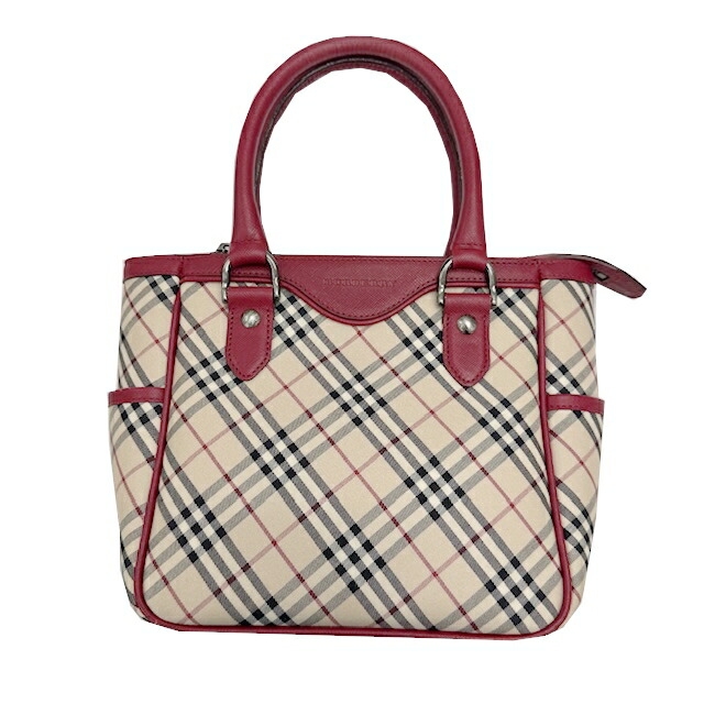 BURBERRY⭐︎ポーチ ／バニティバッグ⭐︎レッド(タグ有り新品未使用品) 楽天市場】美品 バーバリー BURBERRY バニティ ハンドバッグ 赤