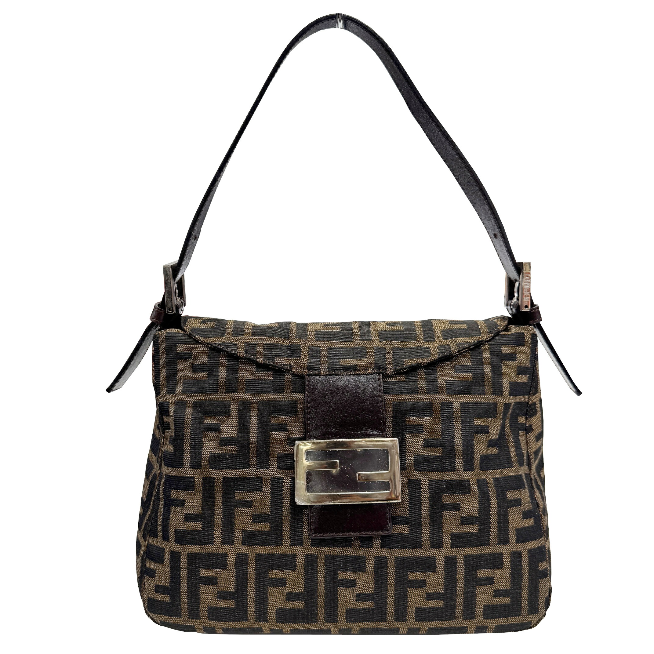 o93【極美品】フェンディ　コットン　ブラック　マンマバケット　ショルダーバッグ o93【極美品】フェンディコットンブラックマンマバケット