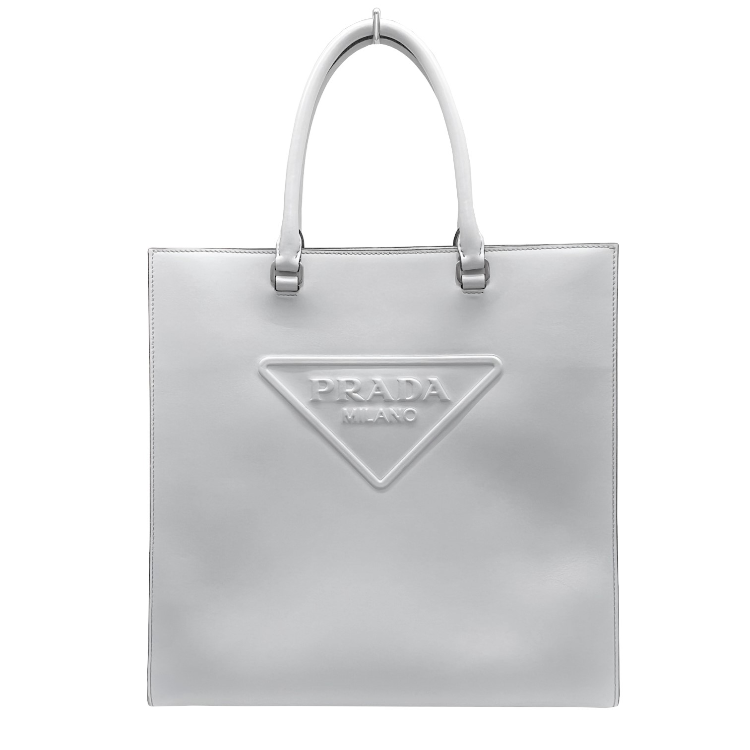 楽天市場】【中古】PRADA プラダ エンボス トライアングル トート